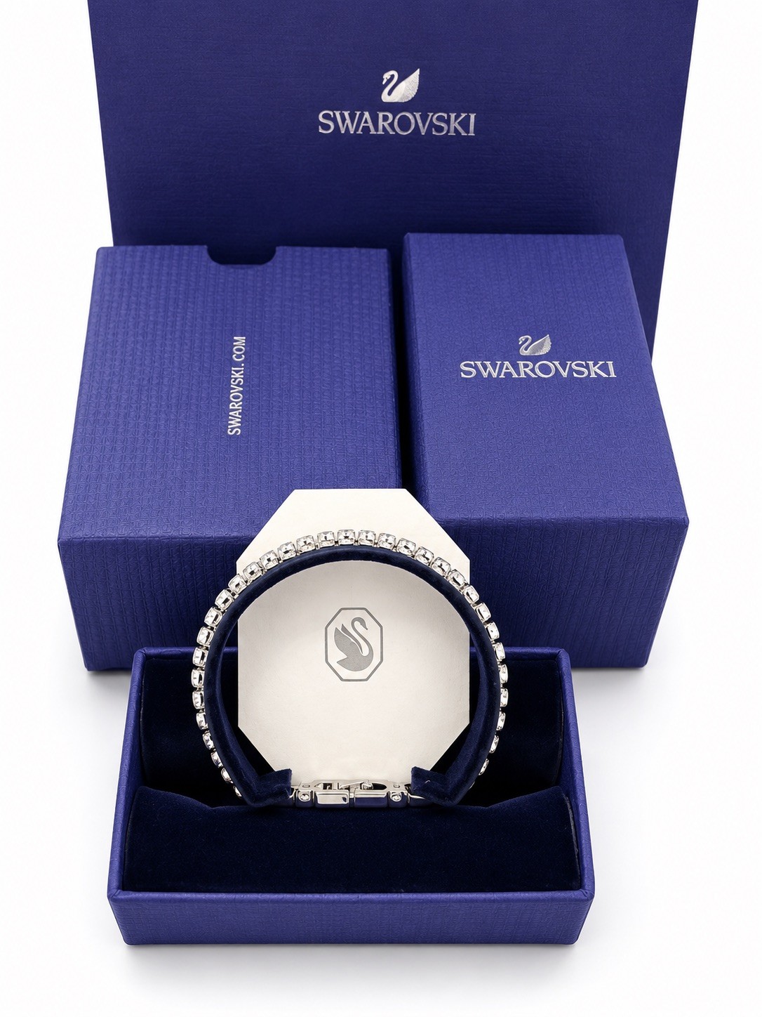Swarovski Imber Emily Tennis Bracelet Round Cut, White, Rhodium Plated 1808960