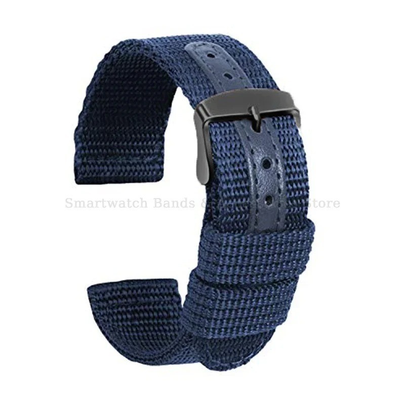 18mm 20mm 22mm 24mm Military Canvas Nylon Wrist Watch Band Strap Bracelet Sport