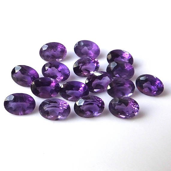 Natural Purple Amethyst Oval Faceted Cut 3x5mm To 12x16mm Loose Gemstone