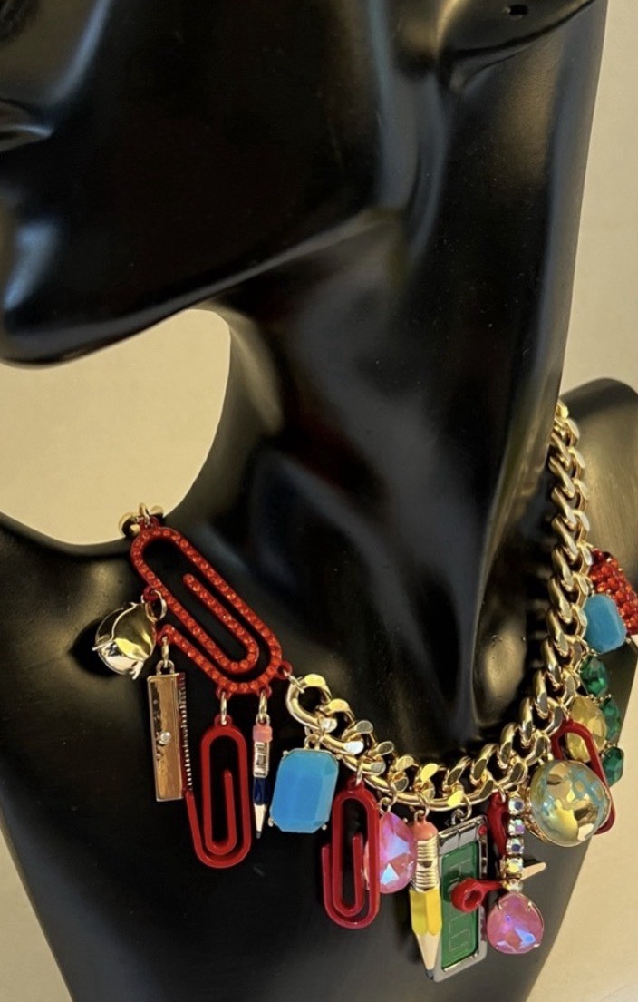 Betsey Johnson Necklace Statement Colorful Charm Back To School NWT