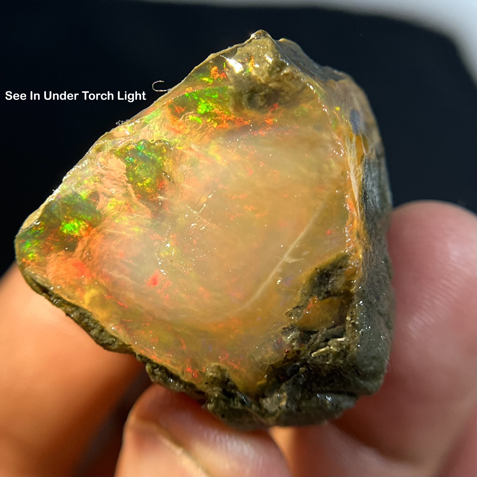 83 Cts Natural Ethiopian Opal Rough Gemstone Grade AAA+ Welo Multi Fire Opal Raw