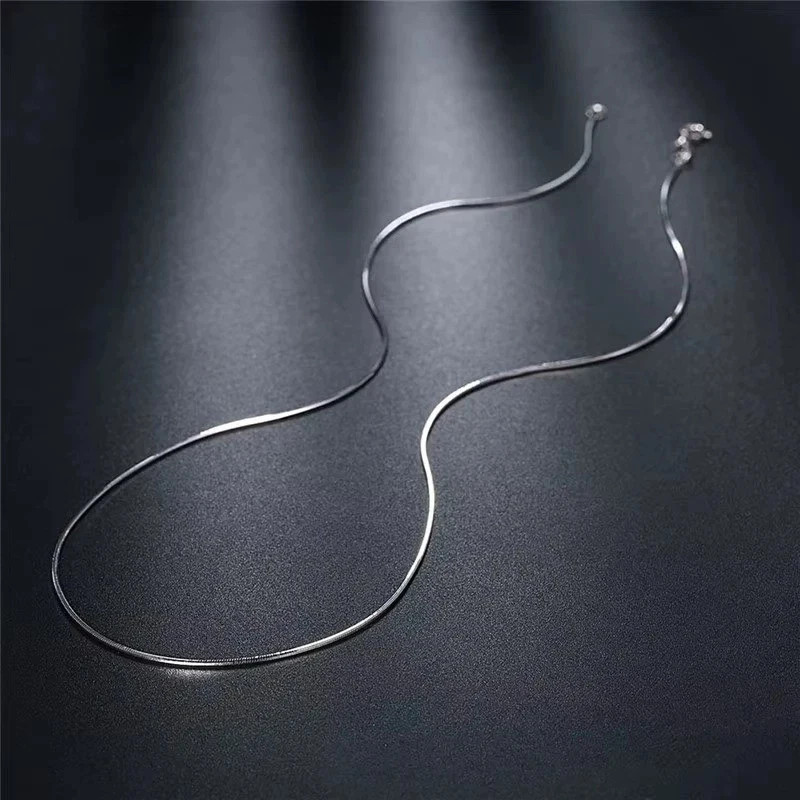 Men&Women’s 925 Sterling Silver Tarnish-Free Italian Snake Chain Necklace 16-24*