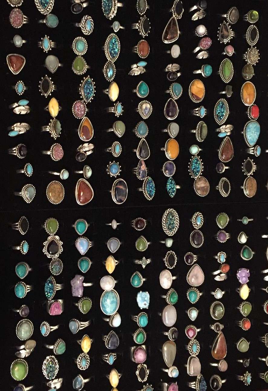 Offer Jasper & Mix Gemstone 925 Sterling Silver Plated 50 PCs Rings Lot 5FR-359