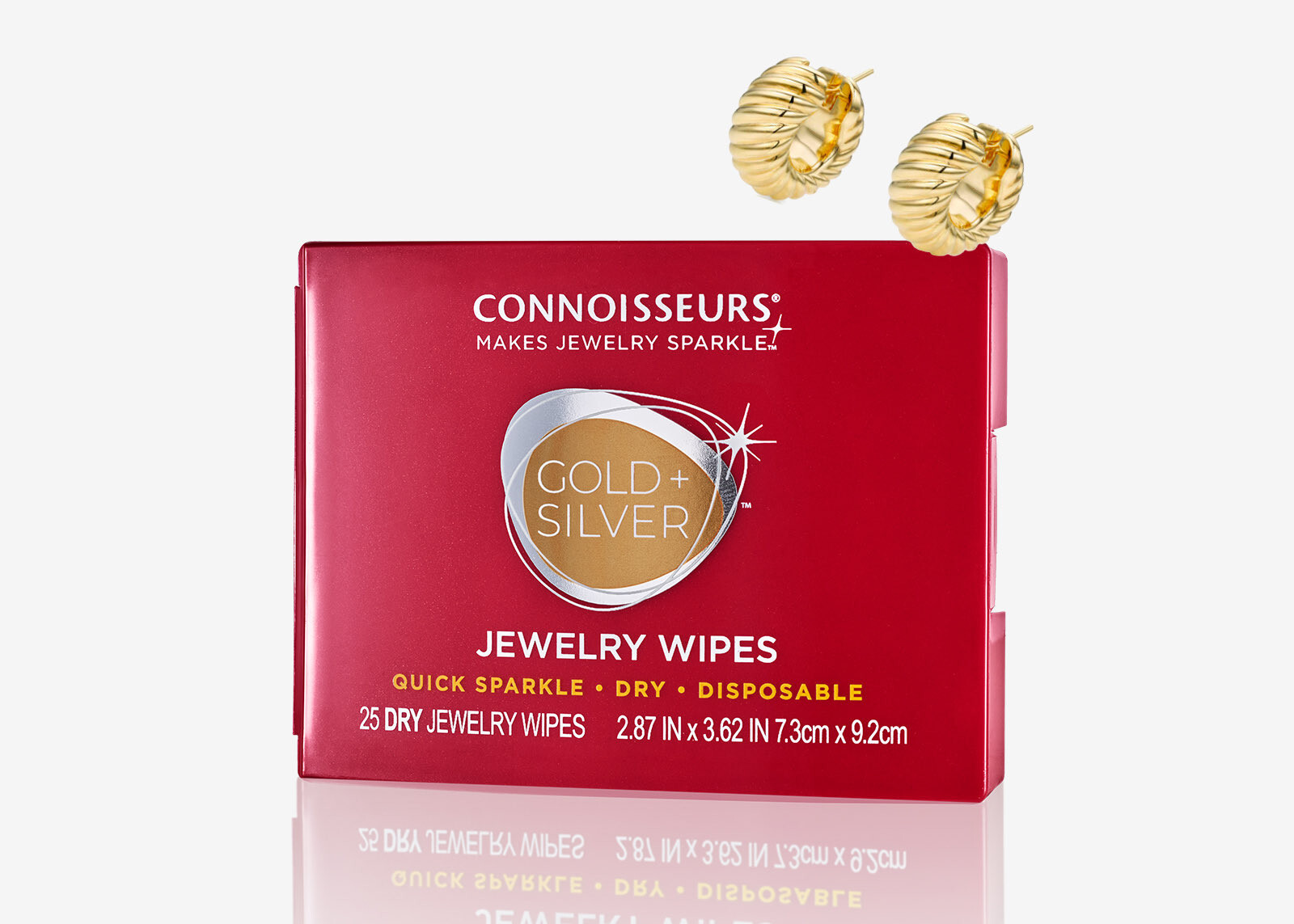 Connoisseurs Jewelry Wipes for Gold & Silver, 25 Dry Cleaning Wipes