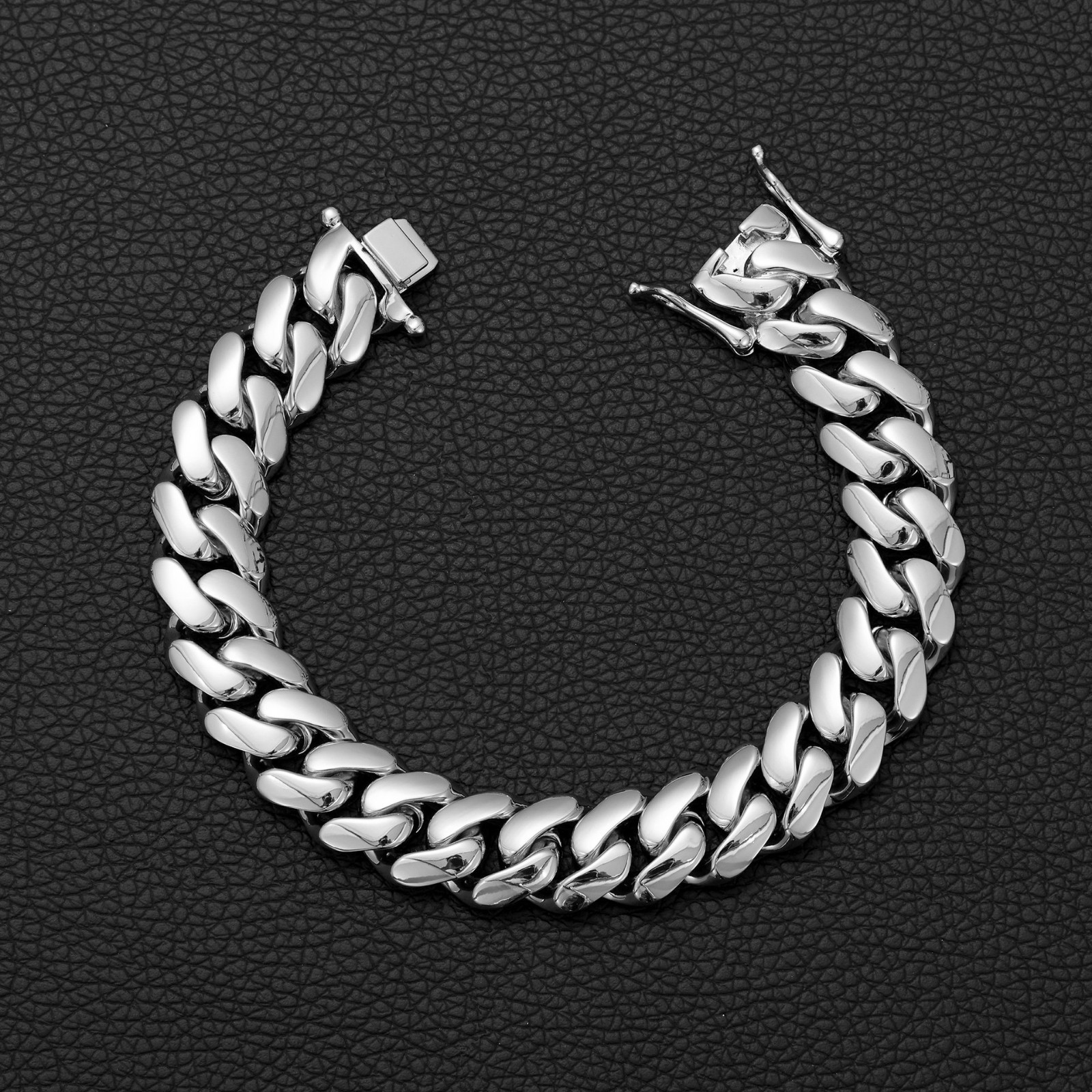 Stainless Steel Miami Hip Hop Cuban Chain Necklace Bracelet 10-22MM