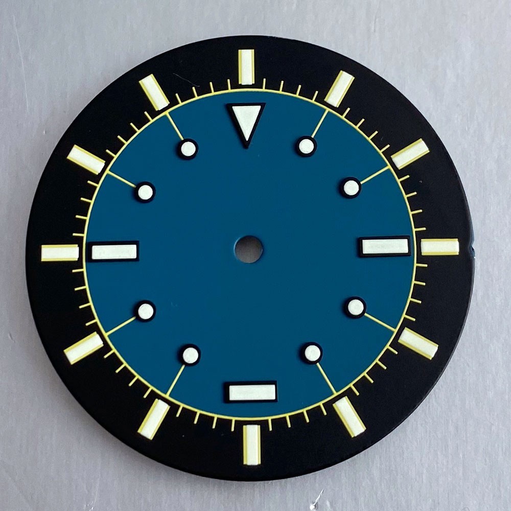 33.5mm Watch Dial Hand Black Blue Set Luminous Fit NH35 NH36 ETA 2824 PT500 Movt
