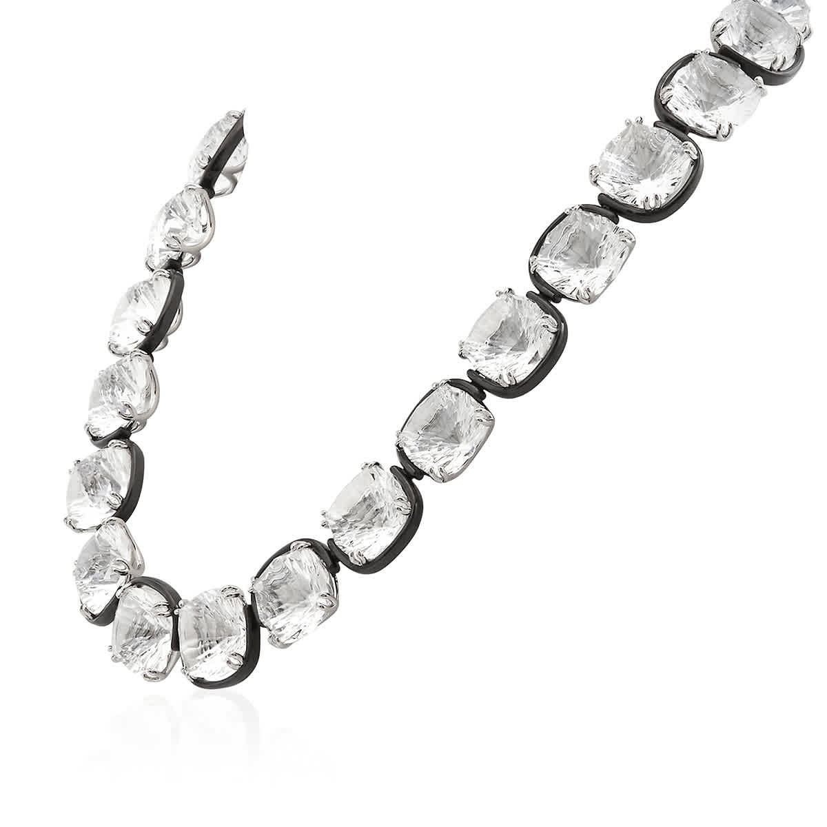 Swarovski Ladies Harmonia White Cushion Cut Crystal Choker