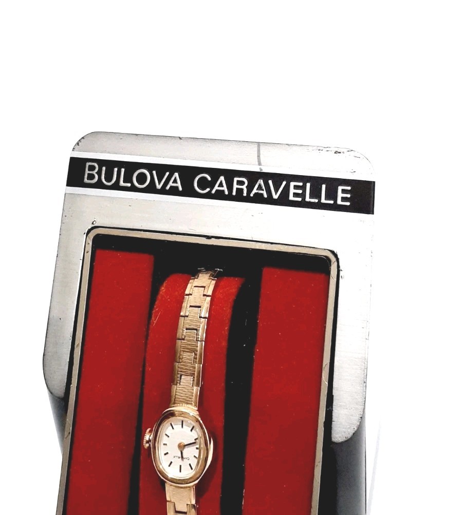 Vintage Bulova Caravelle Gold Tone Ladies Watch Rare SEE DESCRIPTION