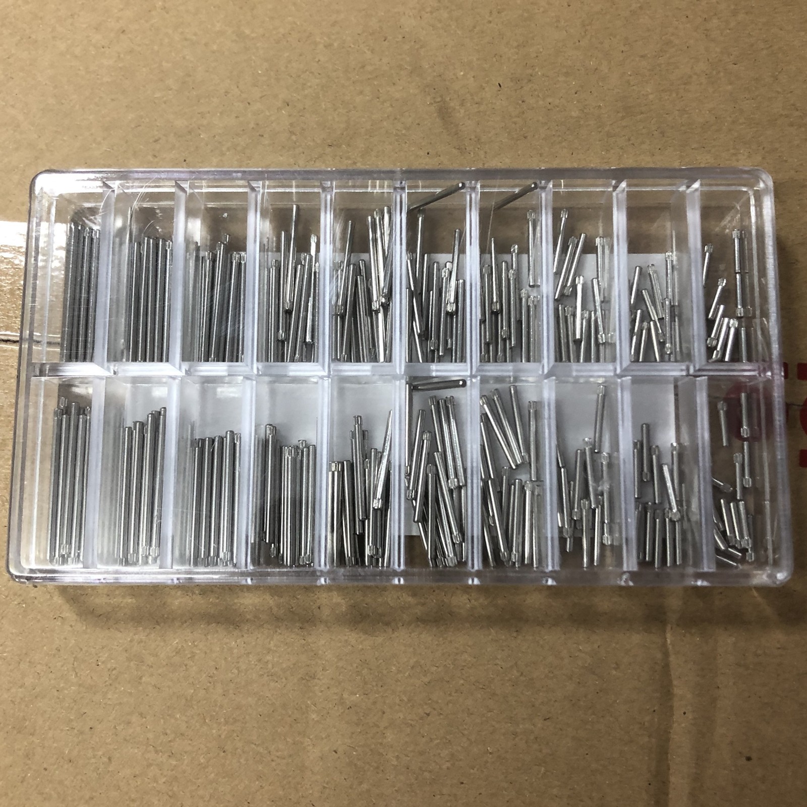 300Pcs 1.3&1.4mm Diameter Single End Watch Spring Bar Link Pin Assortment 8~26mm