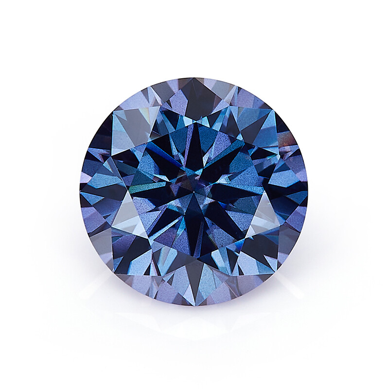 Various Colors 5-9mm Round Brilliant Loose Moissanite Stone Pink Excellent W.GRA
