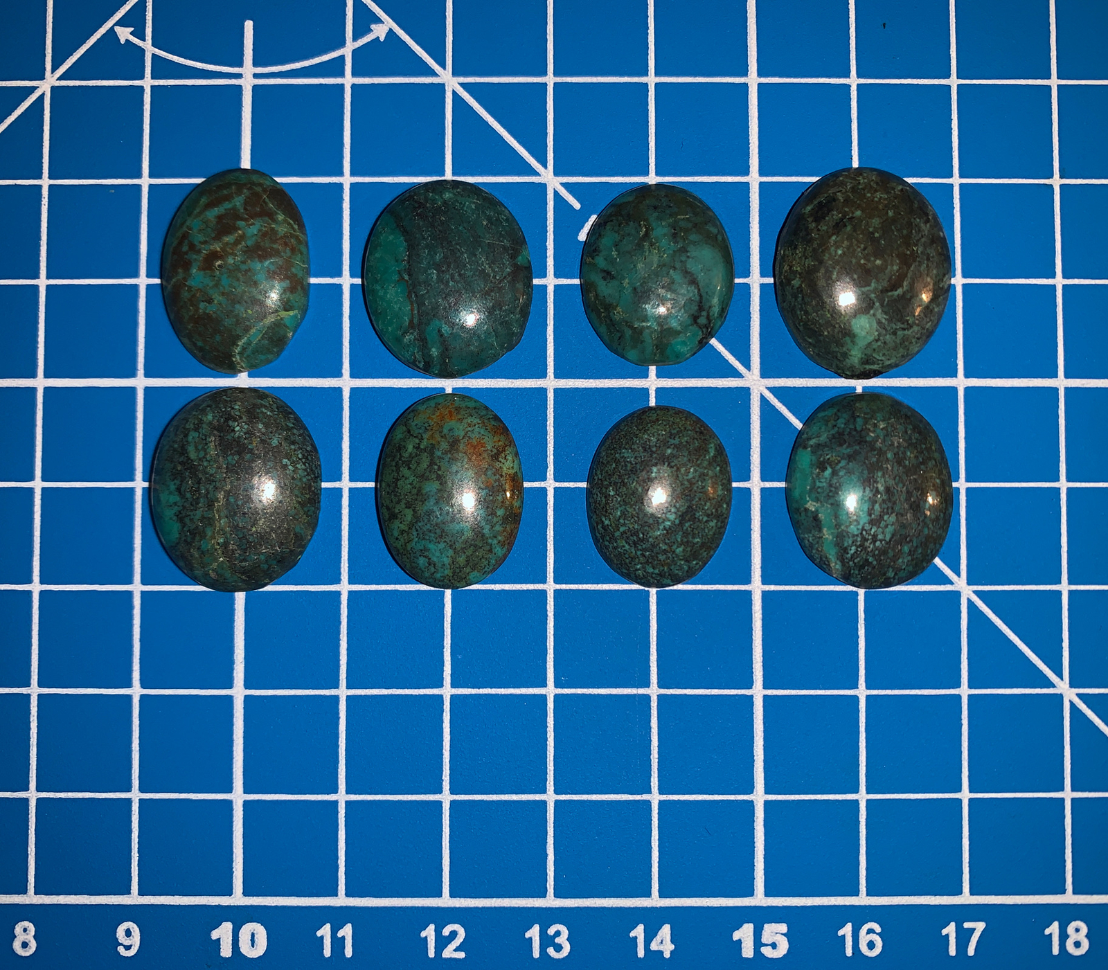 Natural Turquoise Cabochon Lot – 83 CTS – Old Stock