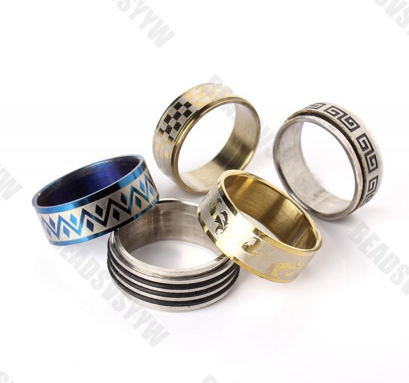 50 X Wholesale Bulk Lot Mixed Stainless Steel Rings Men’s Women’s Band Ring USA