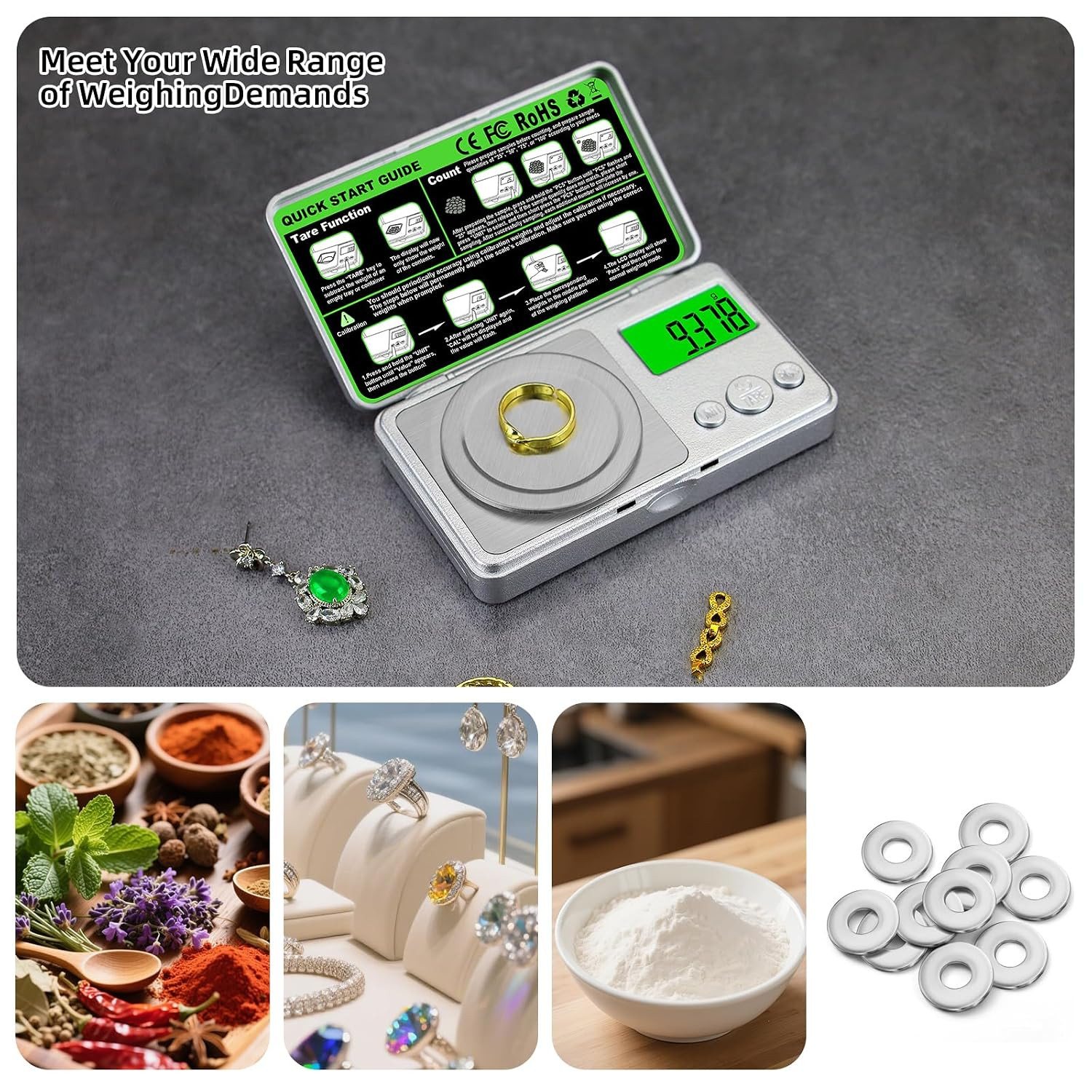 High Precision Mg Scale 100G/0.001G, Pocket Digital Milligram Scale, Small Gram