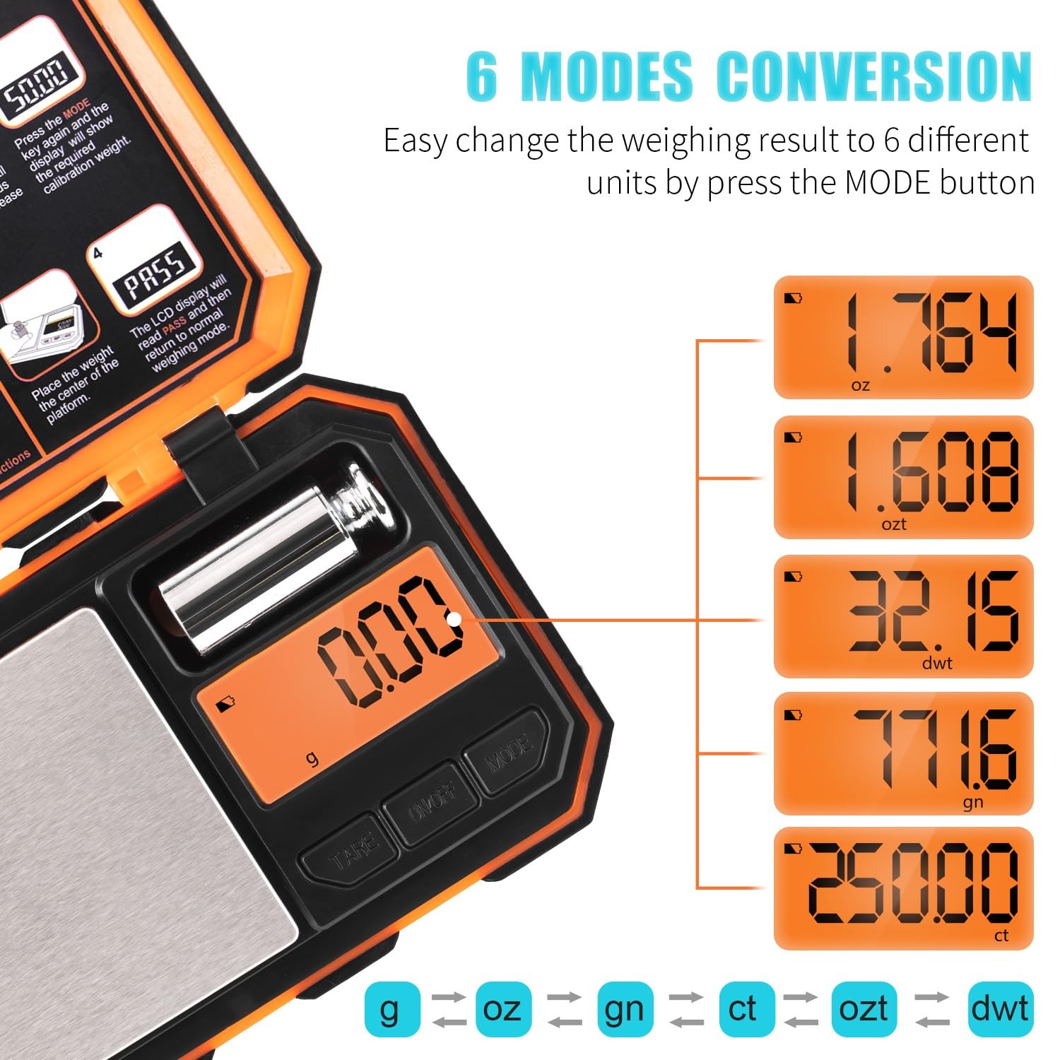 Fuzion Digital Pocket Scale 200g/0.01g, LCD, Tare for Food, Jewelry, Coffee