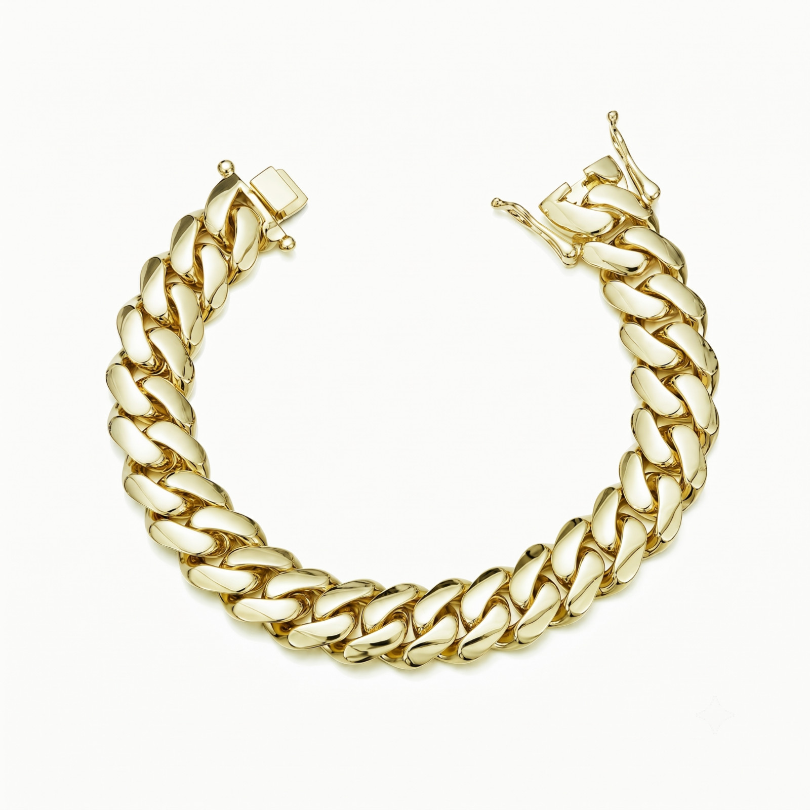 14k Gold Plated Stainless Steel Cuban Link Chain Necklaces and Bracelet for Men