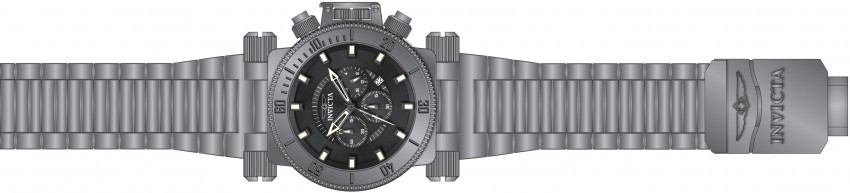 NEW INVICTA 48221 COALITION FORCES ALL TITANIUM BLACK CHRONOGRAPH WATCH 51MM