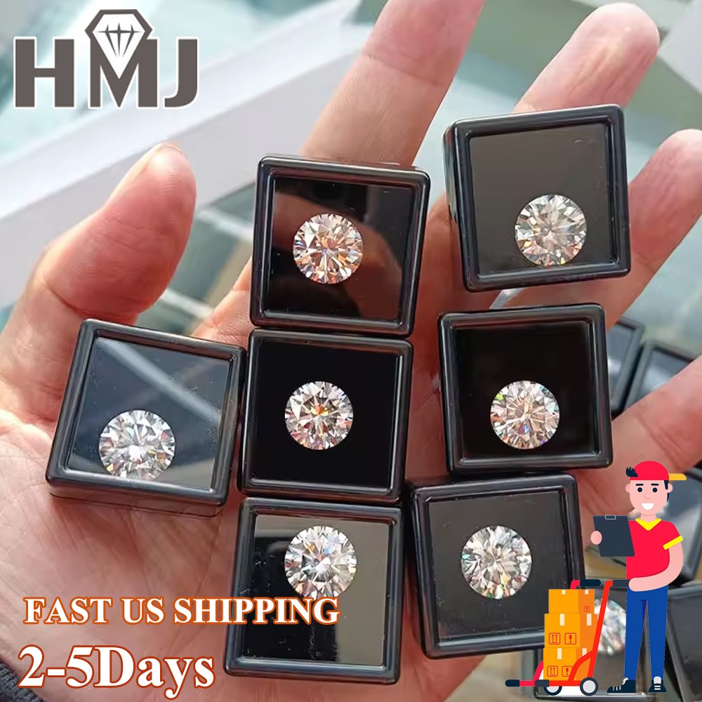 US Round Cut 1.5ct 7.5mm Sparkling Loose Moissanite Gemstone D VVS1 Pass Tester