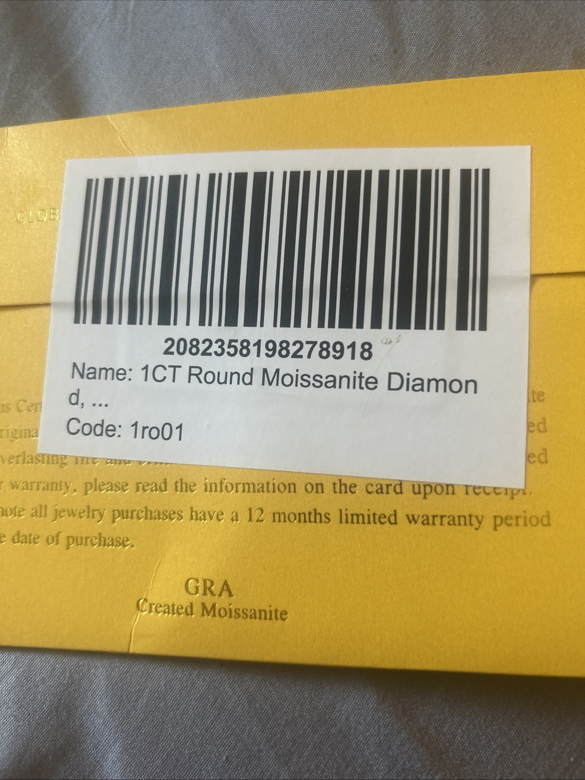 GRA Certified Moissanite 1Ct Round Cut Stone Color D Size 7mm