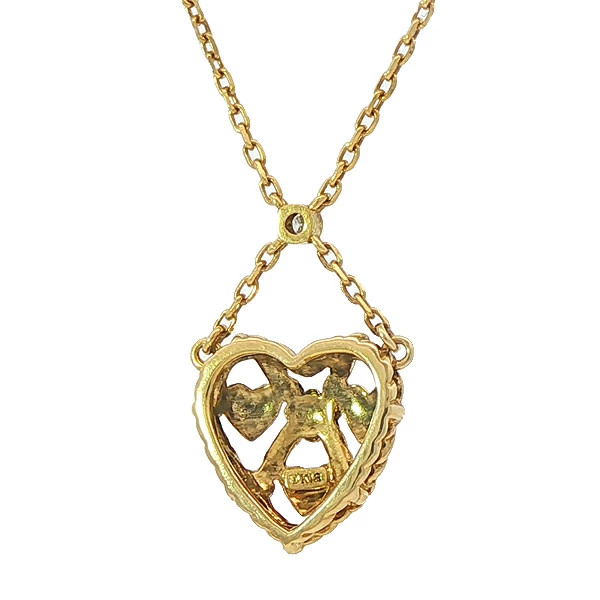 MIKIMOTO returns accepted Heart Diamond 0.03ct Necklace K18YG
