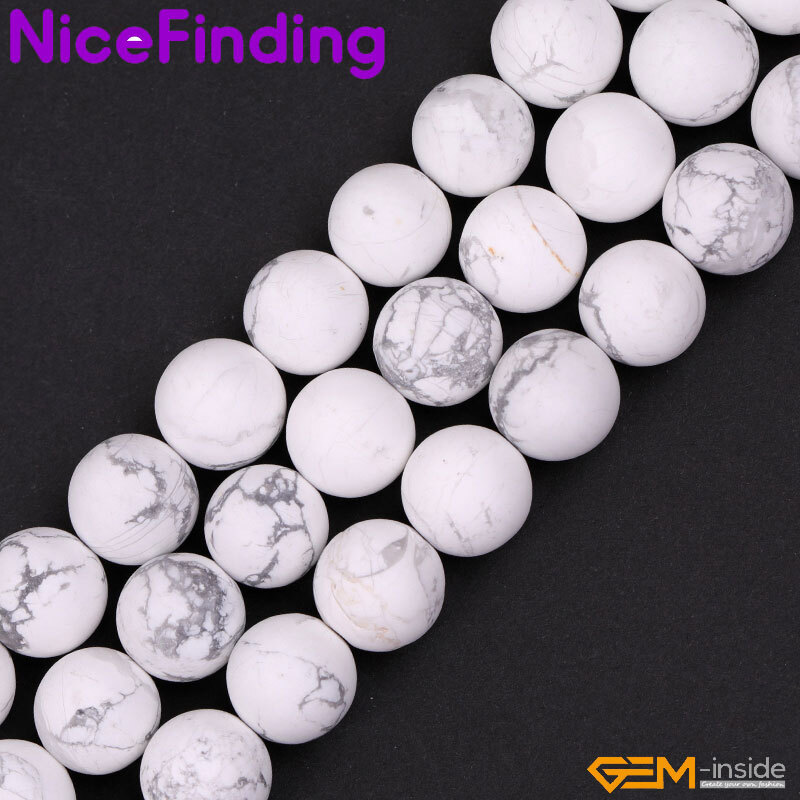 Howlite Jasper Chakra Matt Natural Round Beads For Jewelry Making 15″ Strand