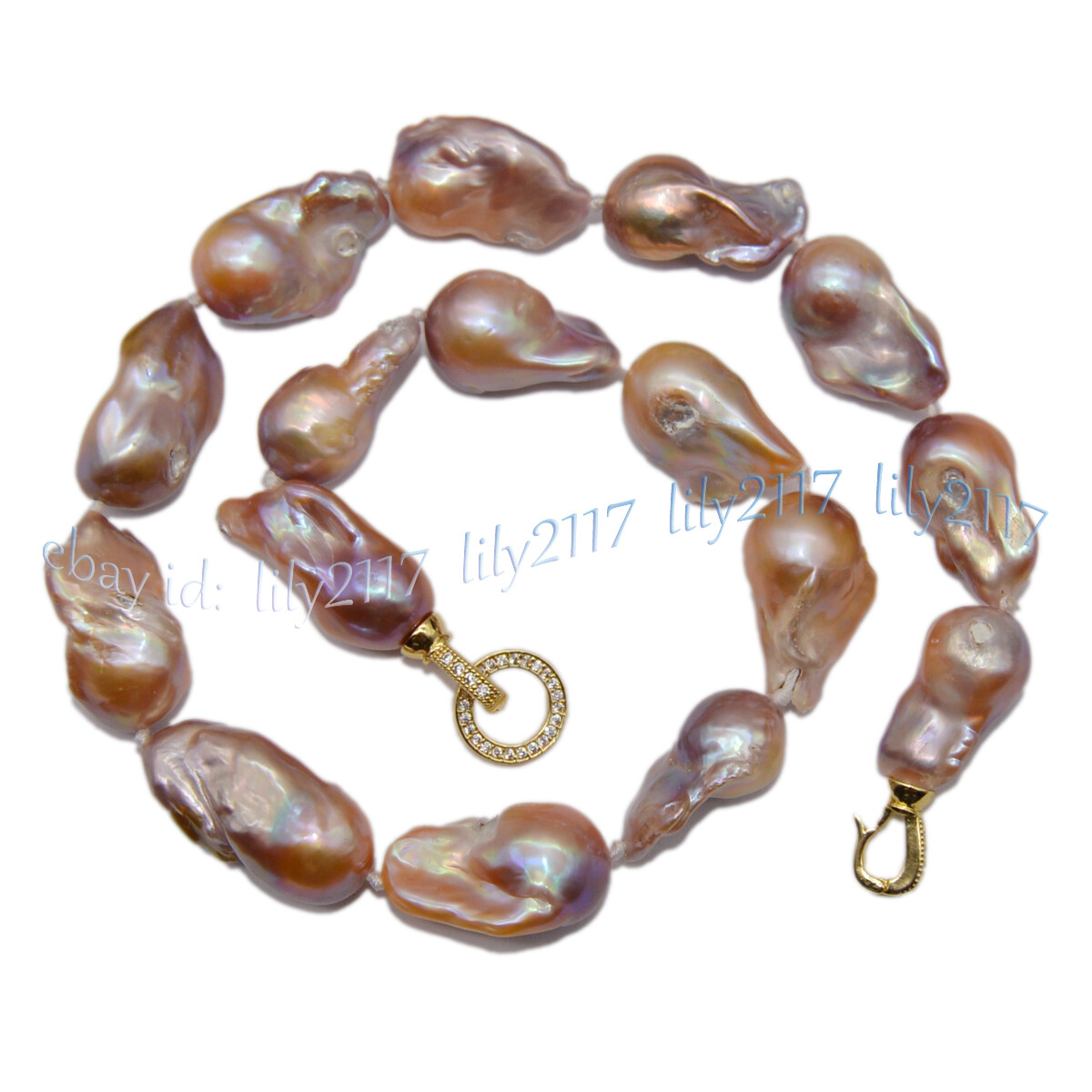 Huge Natural South Sea Pink Purple Baroque Reborn Keshi Pearl Necklace 14-36inch