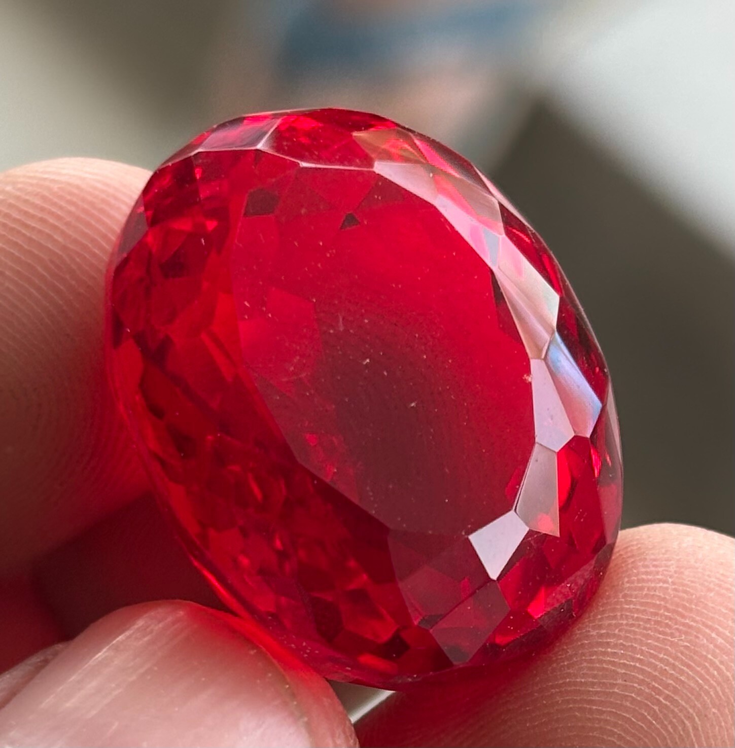 200 CT BIG SIZE Natural Certified Blood Red Ruby Oval Cut Loose Gemstone