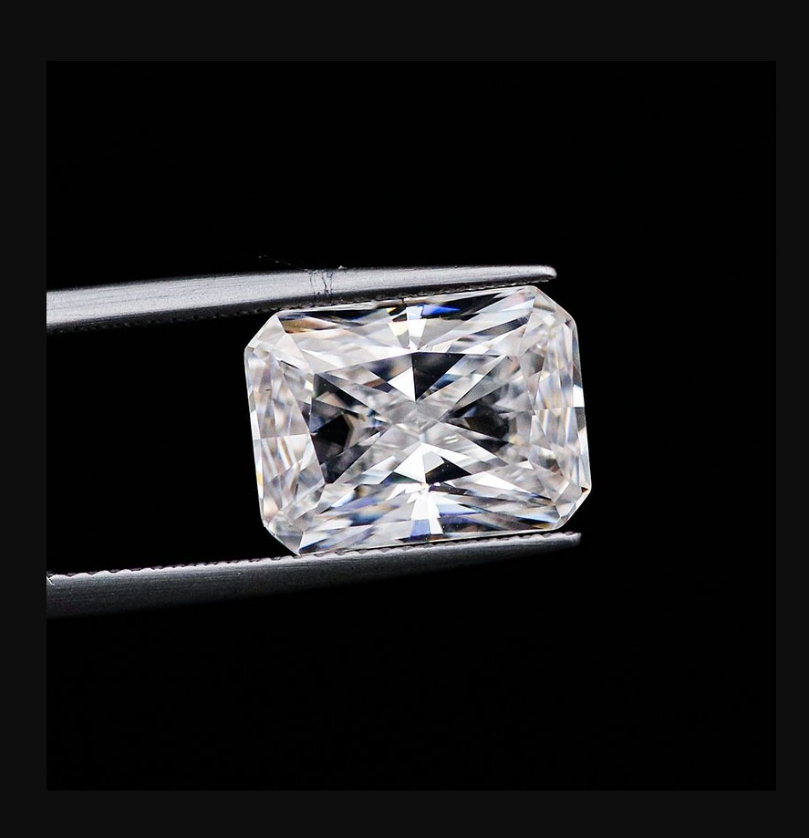 0.1-9ct Radiant Cut D VVS1 Loose Moissanite Stone Lab Created Diamond W/GRA