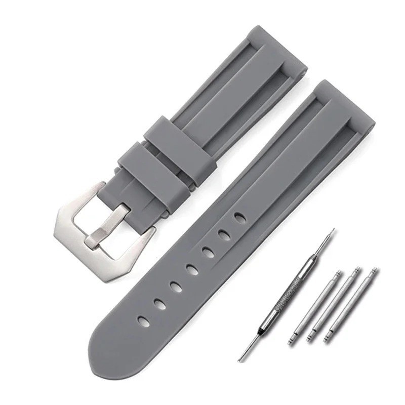 Silicone Rubber Watch Band Sport Replacement Strap 20mm 22mm 24mm 26mm
