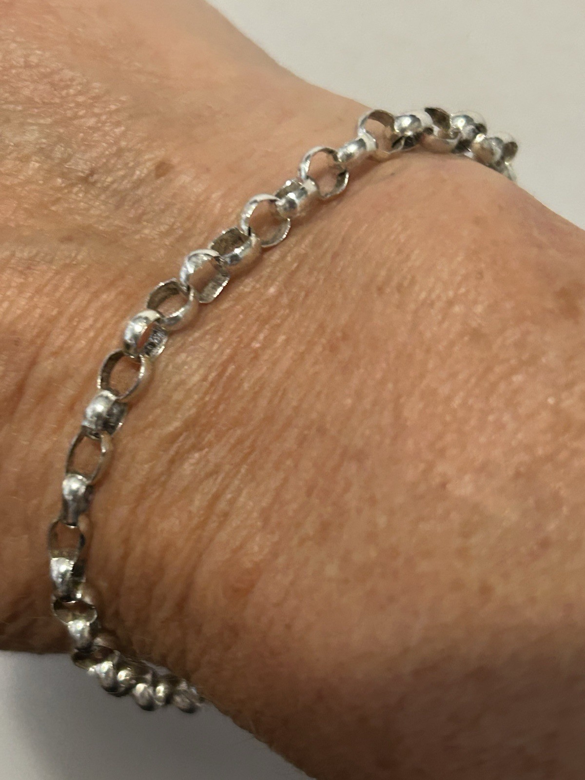 Vintage (1983 HM’d) English Sterling Silver Belcher Chain Bracelet (18cm)