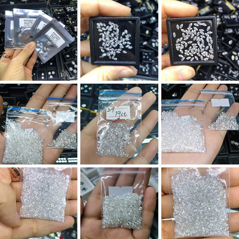 100Pcs White D Color Loose Moissanite Stone Round VVS1 2.5mm For Jewelry Making