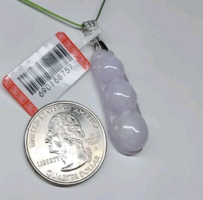 Certificate Jade Gourd Pendant Icy Purple Natural Jadeite Translucent紫色冰透玉葫芦翡翠A货