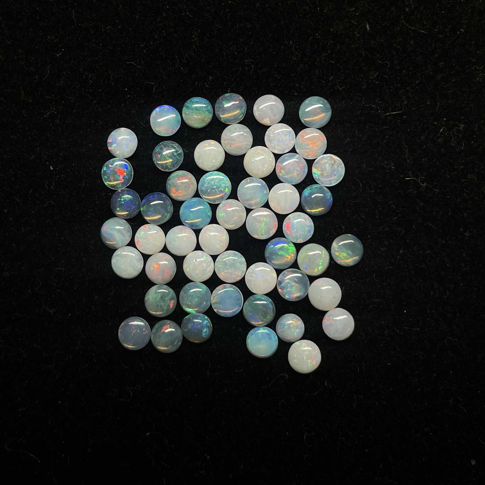 Natural Australian Opal Round Cabochon Loose Gemstone Lot 3 MM 100 Pcs