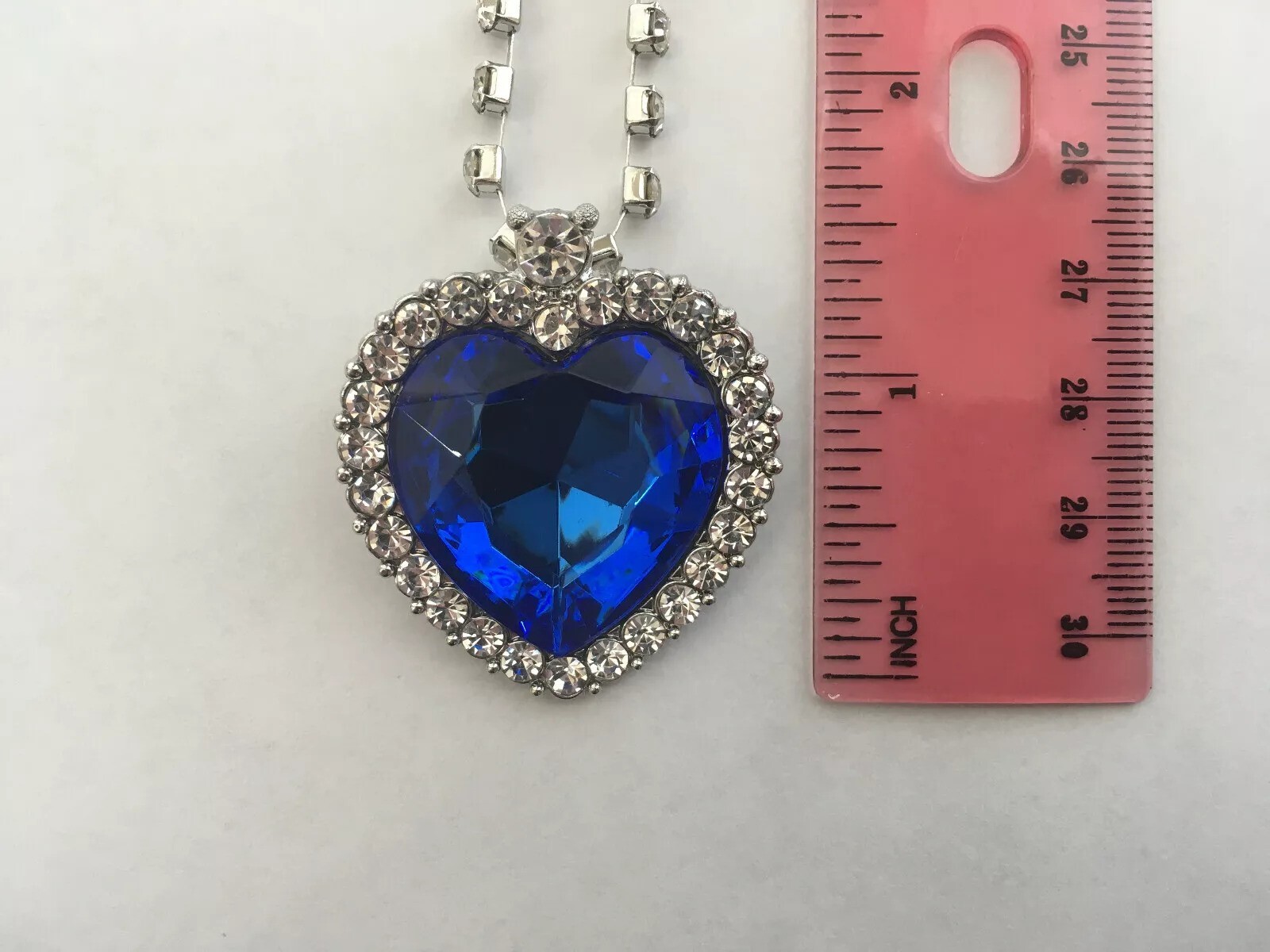 Titanic Heart Of the Ocean Women Blue Crystal Necklace with Luxury Velvet Bag