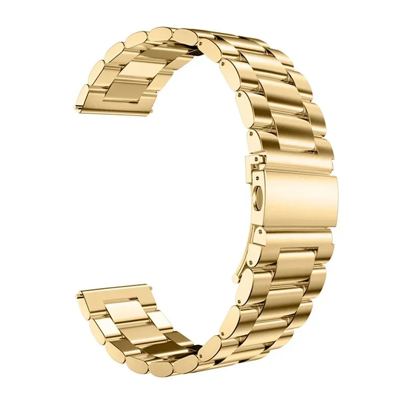 22mm Stainless Steel Watch Band Classic Strap W/ Quick Release Spring Pins