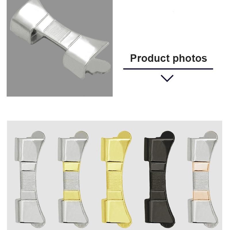 Curved End Stainless Steel Watch Adapter 14 16 18 20 22 24mm Strap Connector