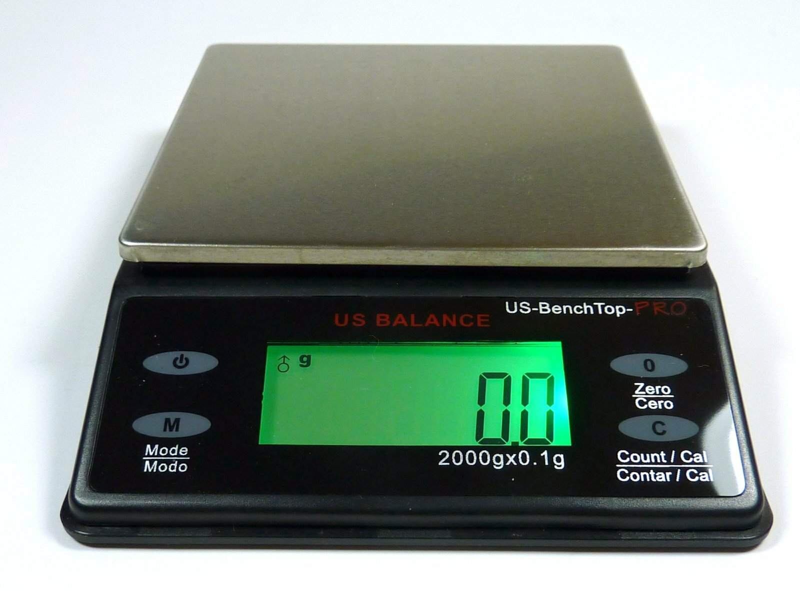 Bench Top Digital Scale 2000g x 0.1g Gold Herb Gems Gram Oz Calibration Weight