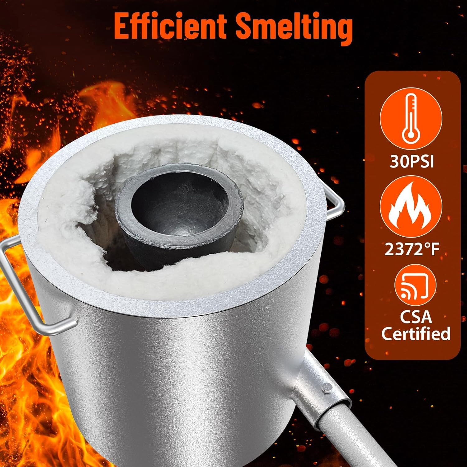 6KG Propane Melting Furnace Foundry for Scrap Metal Recycle Gold Copper Smelter