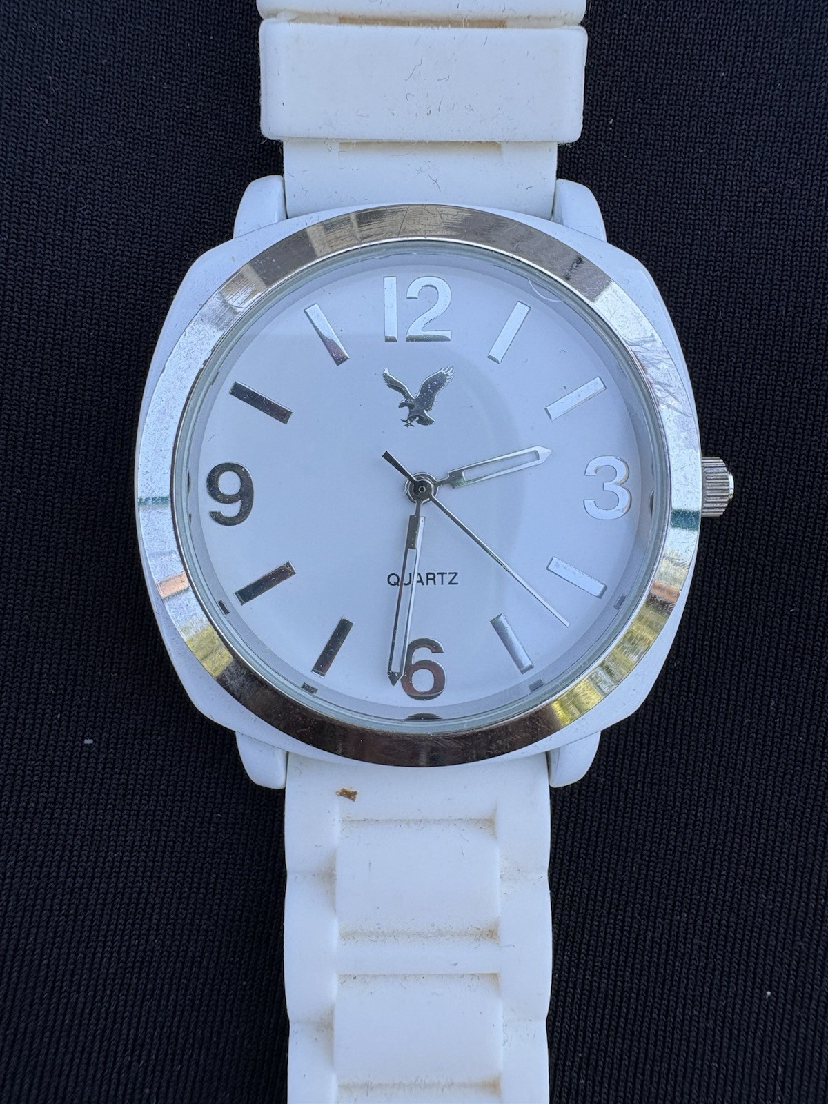American Eagle Outfitters White Quartz Watch, Silver Tone, Very Good Condition