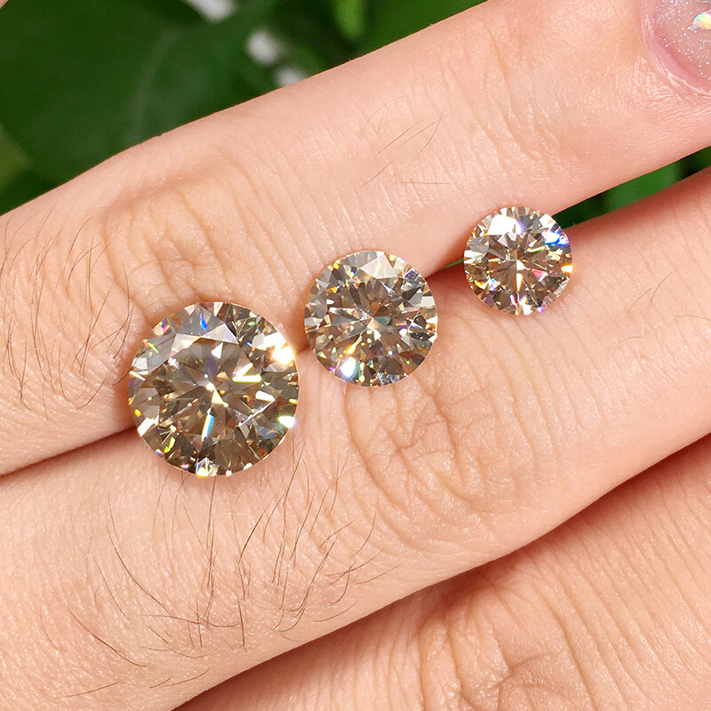 Brilliant Round Cut Loose Moissanite Stones 0.1-10ct Blue Green D Color Gemstone