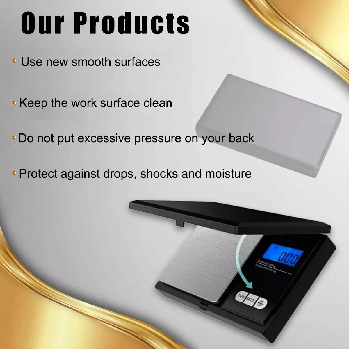 Pocket 1000g x 0.1g Digital Jewelry Gold Coin Gram Balance Weight Precise Scale