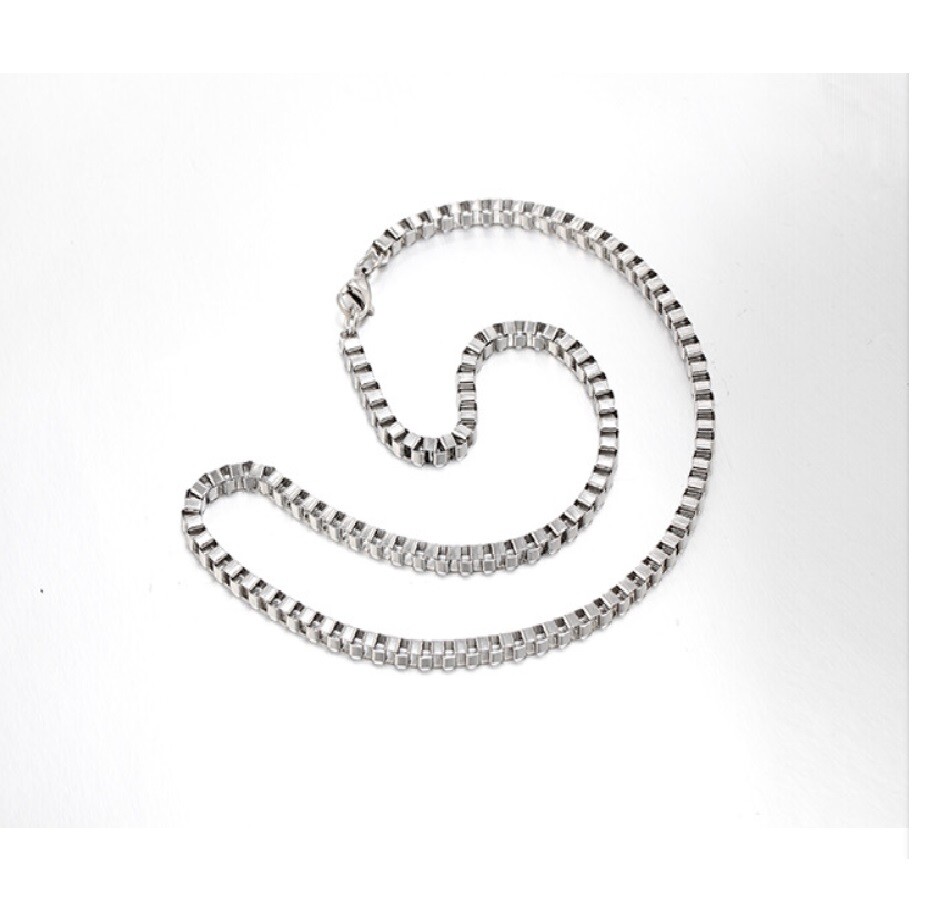 Men &Women’s Genuine 925 Sterling Silver Tarnish-Free Classic Box Chain Necklace