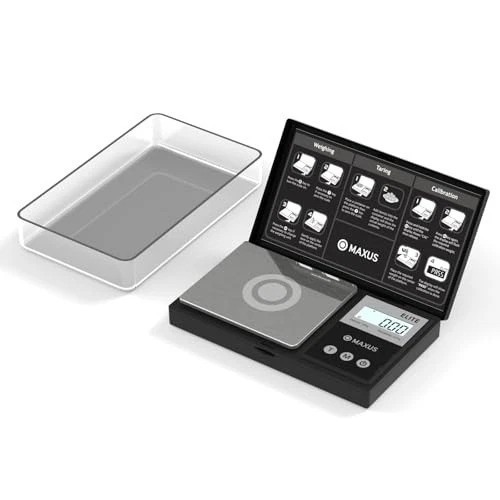 High Precision Pocket Digital Scale – 500g x 0.01g with Clear Tray & LCD Display