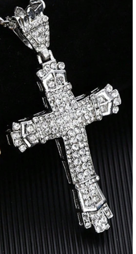 1PC Men Jewellery Cross Necklace Chain NOT Damaged/NOT BROKEN