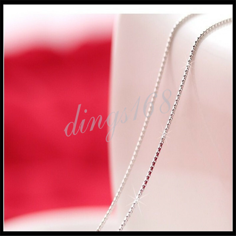 Genuine 925 Sterling Silver Tarnish-Free 16-32″ 1.4mm Italian Box Chain Necklace