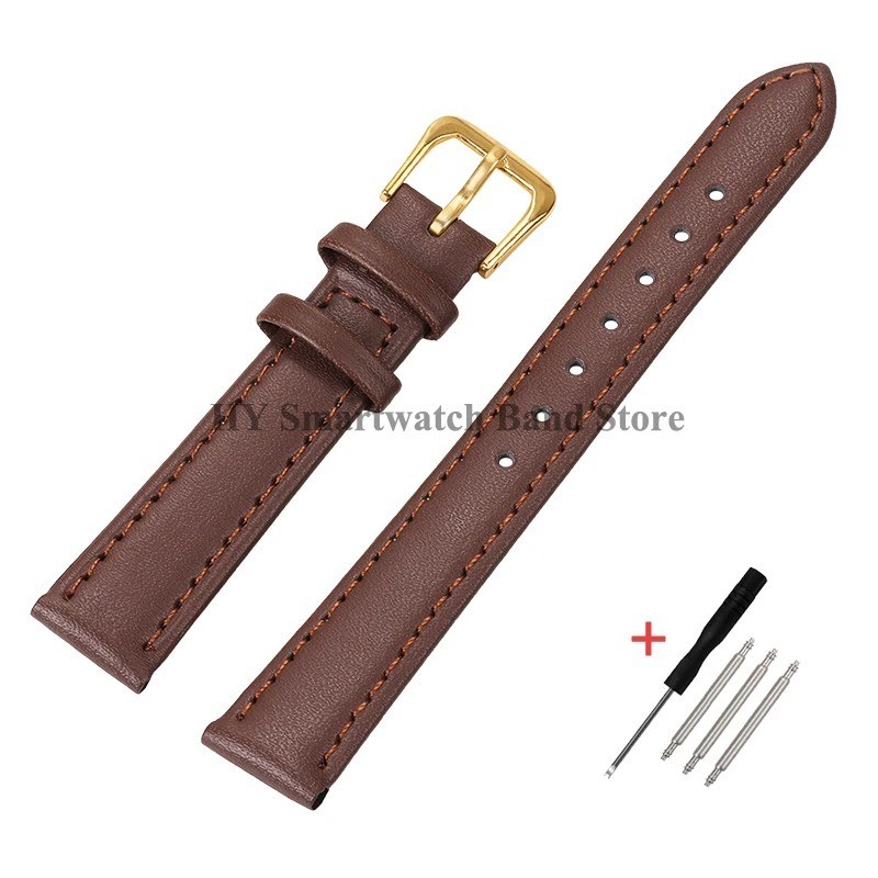 12mm 14mm 16mm 17mm 18mm 20mm 22mm 24mm Genuine Leather Watch Band Strap Bracele