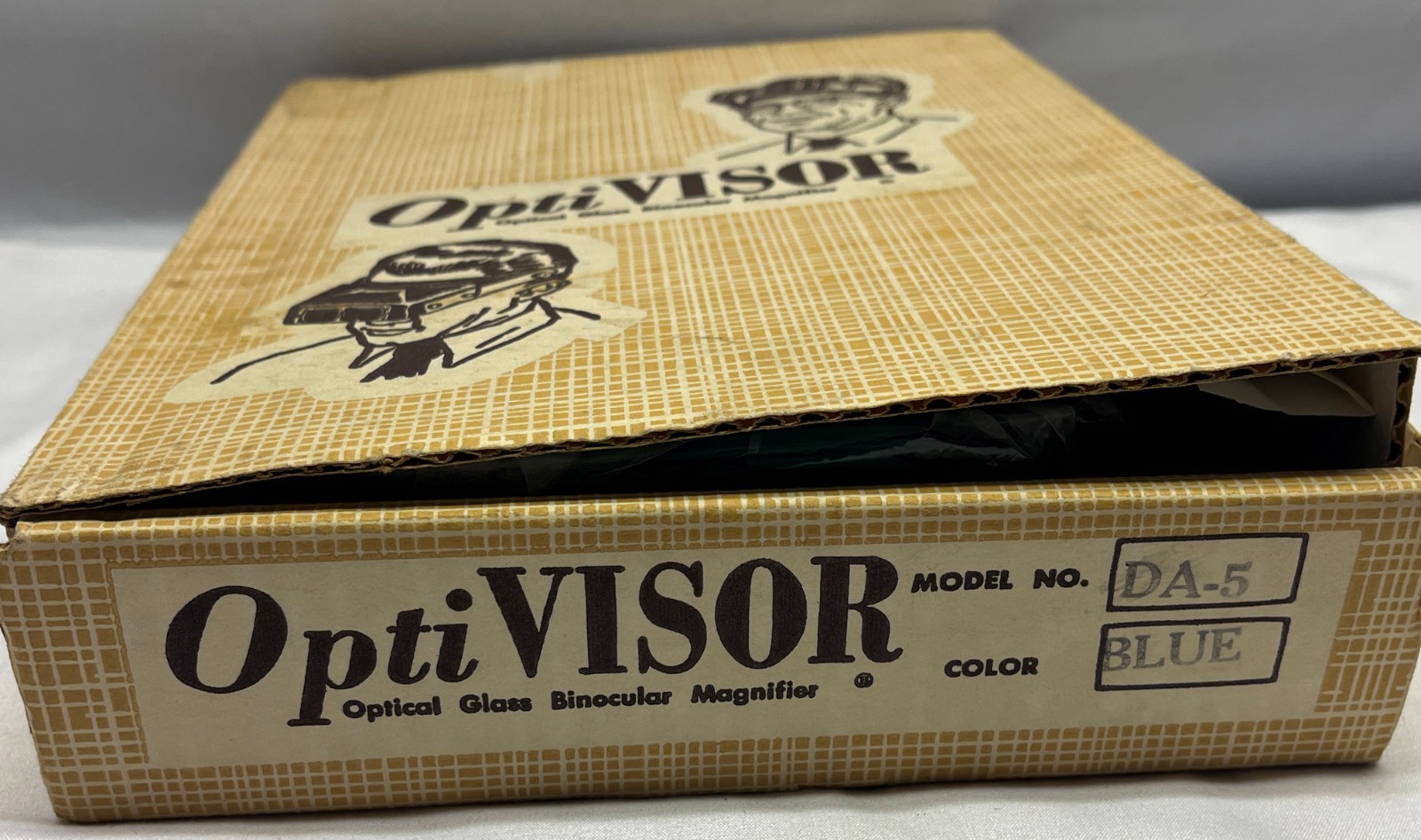 Vintage Opti-Visor Headset Magnifier DA-5 Blue Lens Magnifier NEW in Open Box