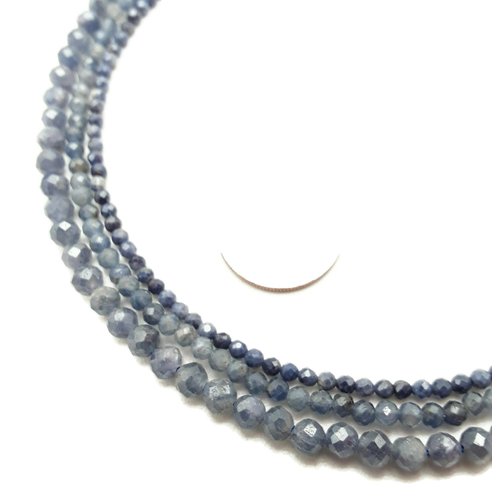Natural Sapphire Faceted Round Beads 2mm 3mm 4mm 15.5″ Strand
