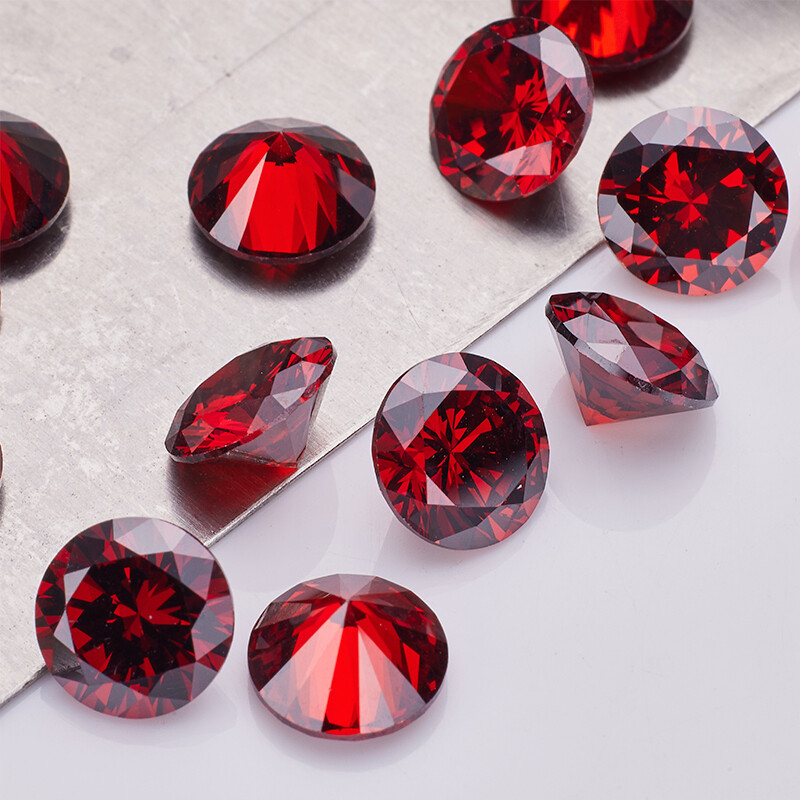 3MM~15MM Garnet Red Color Cubic Zirconia Stone Loose CZ Gemstone AAAAA Wholesale