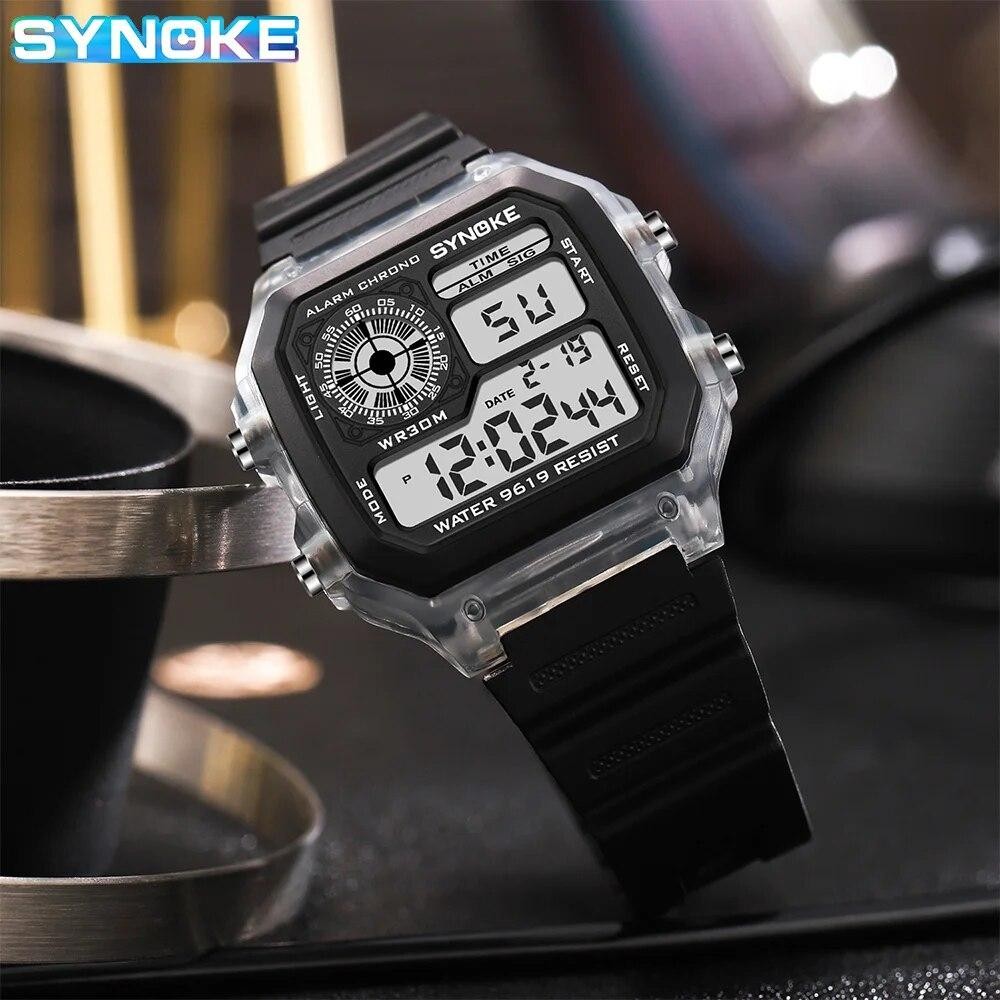 SYNOKE Digital Watches Men Sports Luminous Multifunction Waterproof Women Wristw