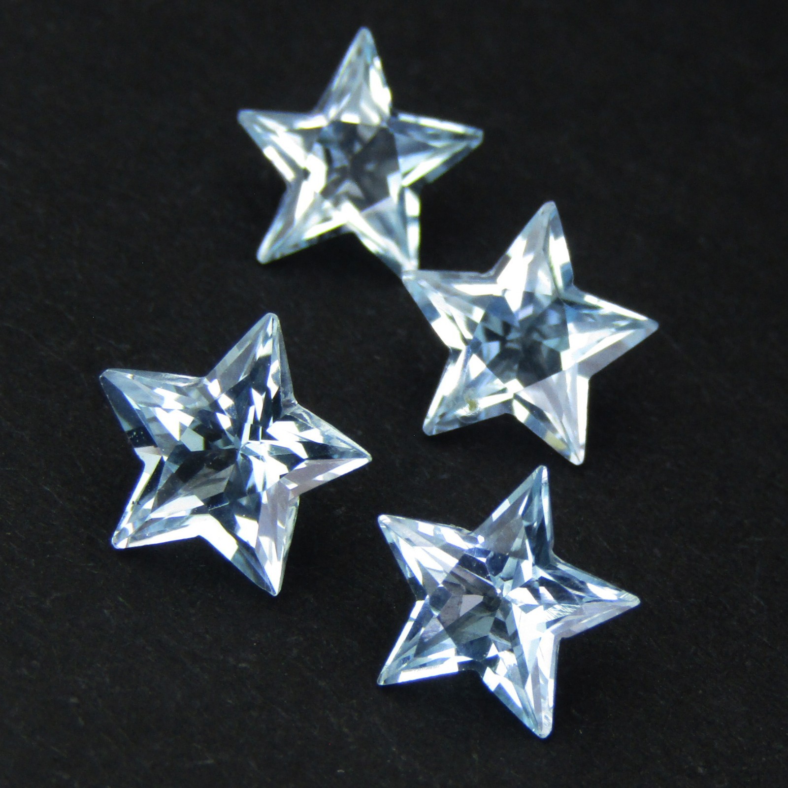 4.92Cts Decorative Natural Sky Blue Topaz Nice Star Shape 4 Pieces Of Gems